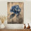 Rétro hortensia en champ monochrome I - art mural bois d'hortensia - sur bois de pin naturel