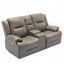 Fauteuil inclinable de cinéma maison 2 places avec une bande lumineuse DEL, deux porte-gobelets et une boîte de rangement-1366282266