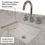 84 po Meuble-lavabo double en chêne gris avec rangement en bois massif et en largeur, largeur x 22 profondeur, construction à assemblage rapide, aspect utilisé-31085203