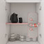 Armoire de bar en L 70,9 po avec tablettes à 16 niveaux et tiroirs -1992280414