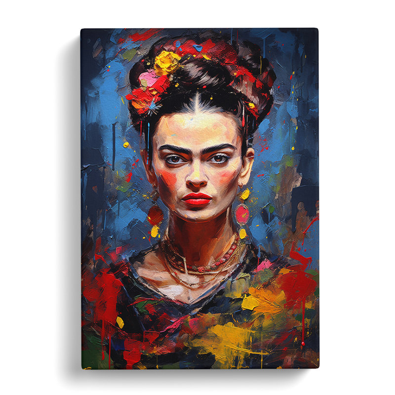 Frida Kahlo Action Painting - Wrapped Canvas, 60cm H x 40cm W x 3cm D