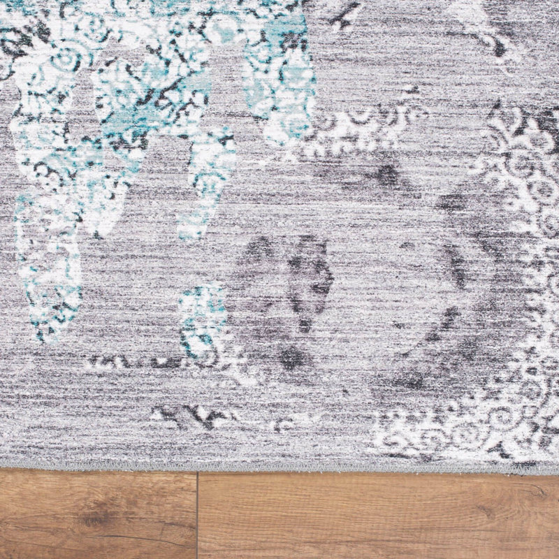 Luxurious Machine Washable Area Rug, 4.9 x 7.5 Feet, 100% Polyester, 1850 g/m², Pile Height: 0.2 inches | Eco-Friendly Recycled Poly Cotton Backing | Perfect for Living Room & Bedroom, Soft and Durable Design