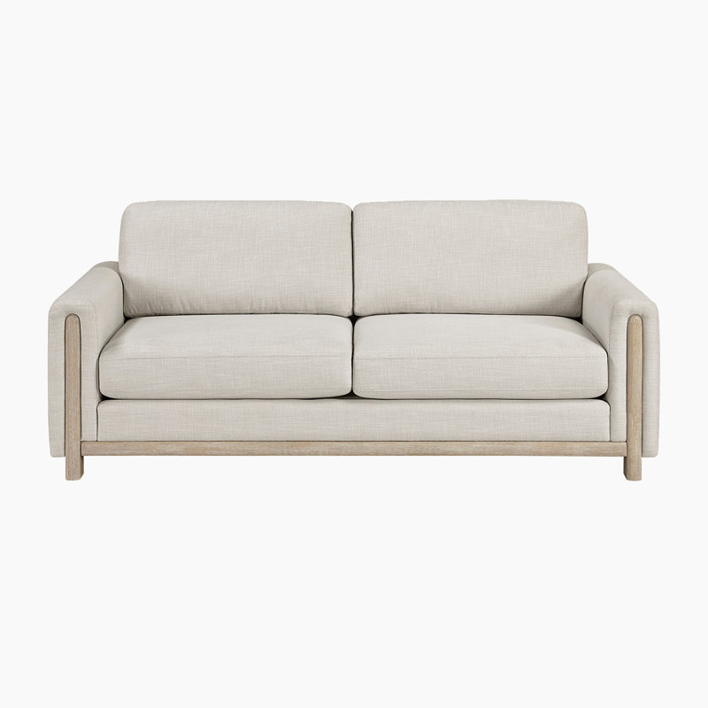 Kaltcheva 80.5" Modern & Contemporary Textured Fabric Sofa with Durable Solid Wood Frame and High-Density Foam