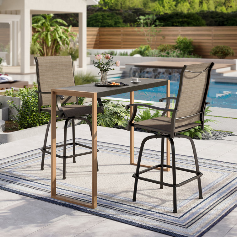 2 - Person Rectangular Outdoor Dining Set With Cushions
