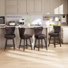 Tabouret de bar à oreilles pivotant à 360 ° avec dossier capitonné Diamond