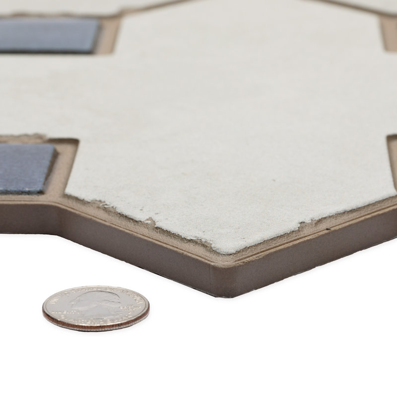 Carreau de porcelaine pour plancher et mur 15-3 / 4 po x 23-5 / 8 po Ruanes, Gris te bleu