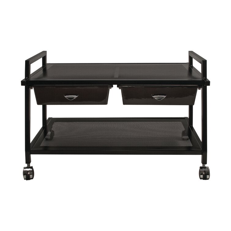 Vertiflex Mobile Underdesk Machine Stand with Supply Drawers, 25 x 15 x 15 Inches, Black (VF95530)