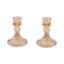 2 Pack Glass Taper Candlestick Holders