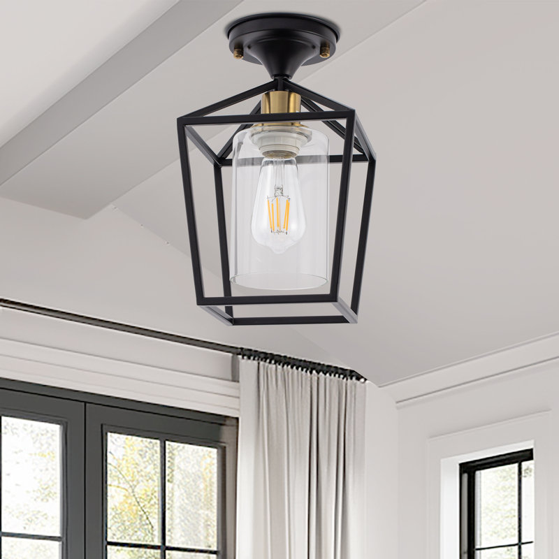 Luminaire encastré Crattic Lantern, Noir mat, H 11,7 po x l 7 po x P 7 po