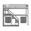  Lit mezzanine avec deux commodes, bureau et bande lumineuse-116235813-116235816