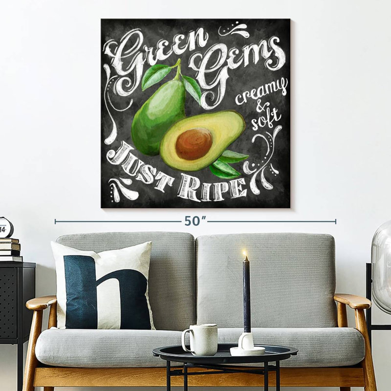 Yarlin Chalkboard Avocado, 33" H x 33" W