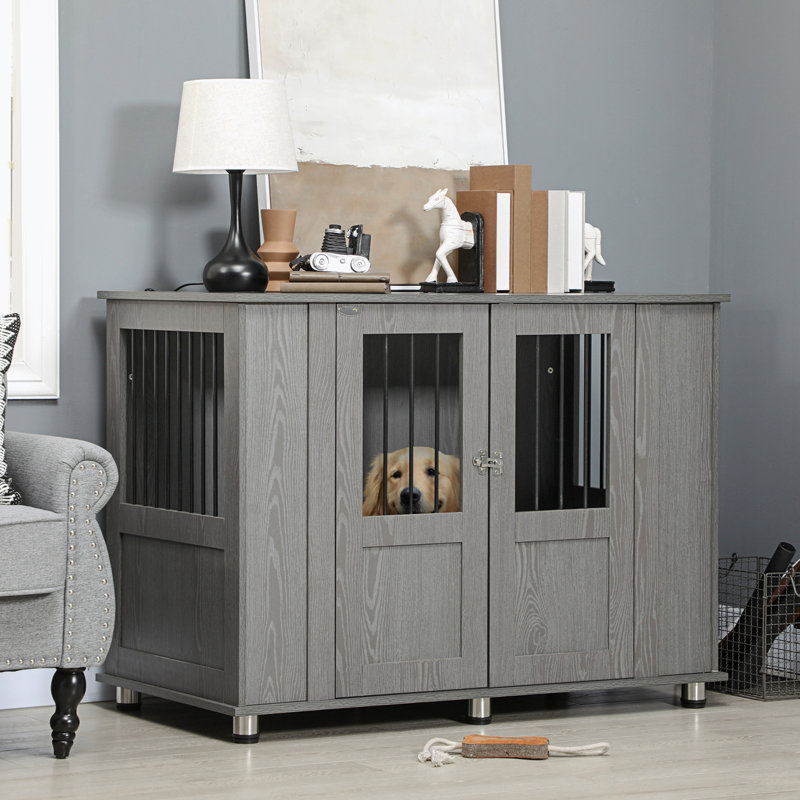 Cage pour chien avec portes magnétiques verrouillables