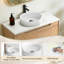 Meuble-lavabo mural en chêne naturel avec vasque ronde en céramique-600534165