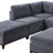 Modular Living Room Furniture Armless Chair Chenille Fabric 1Pc Cushion Armless Chair Couch Exposed Wooden Base-145457610