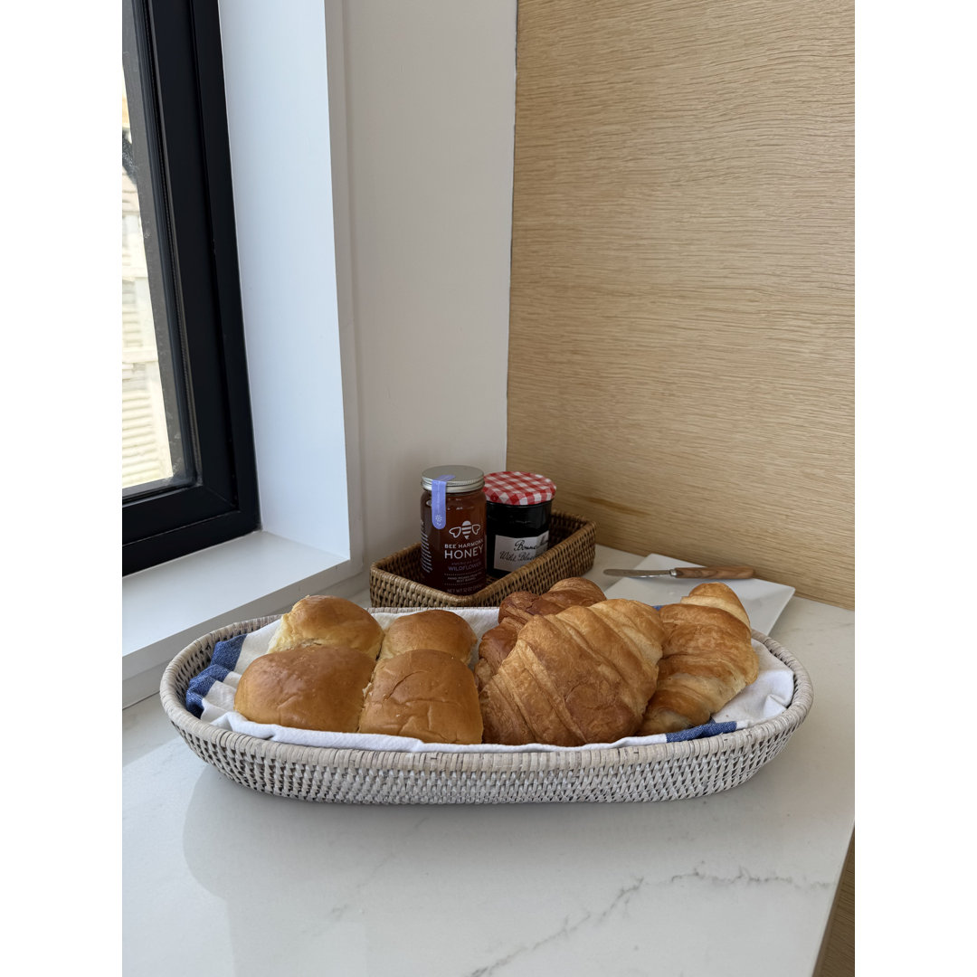 Beachcrest Home™ Everard Bamboo Bread Basket Beachcrest Home™ 