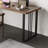 Nut-brown+Black Rectangular Solid Wood+Iron desk-1897451429