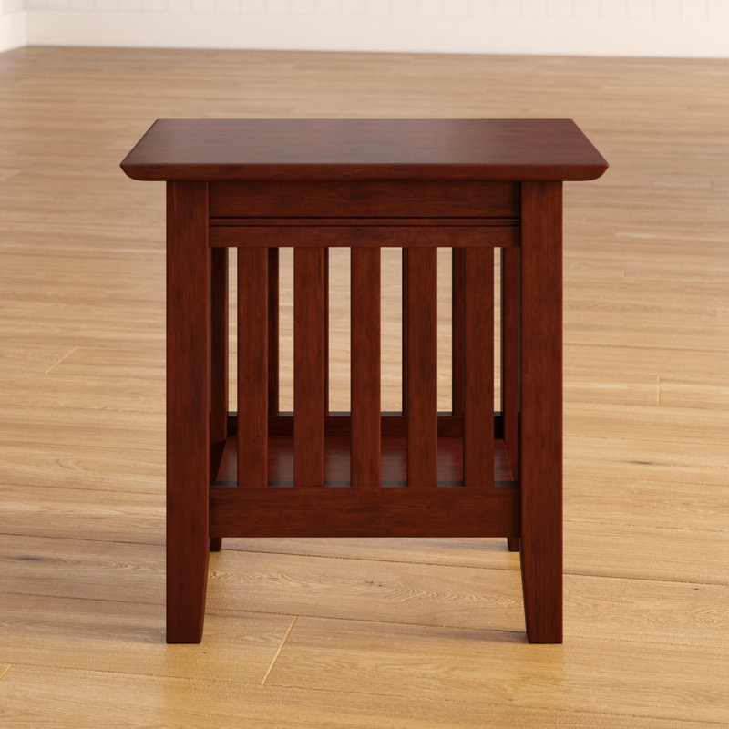 Table de bout en bois massif Jarrah, Noyer