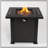 28" Propane Gas Fire Pit Table, 50000 BTU Square Steel Fire Pit For Outside Patio Deck Garden Backyard-Black