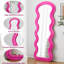 Miroir pleine grandeur en flanelle ondulée rose, doux et, pour les espaces de chambre à coucher, miroir, conception artistique, suspension ou mur