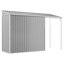 Broghin Garden Shed with Extended Roof Outdoor Tool Shed Storage Shed Steel-1026969120