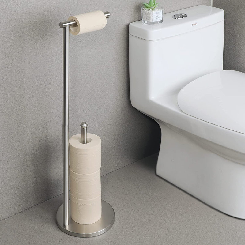 Rouleau de papier hygiénique sur pied, Argent