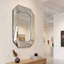 Grand miroir mural en forme de losange pour décor de salon élégant, miroir d'appoint moderne sans cadre pour hall d'entrée, salle à manger, salle de bain