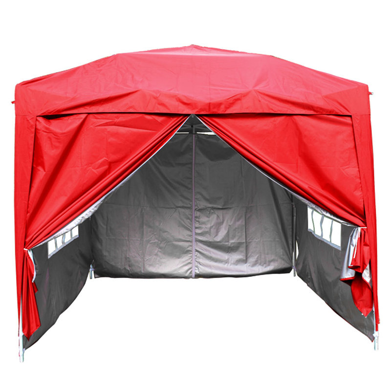 Iserman 2m x 2m Metal Pop-Up Gazebo, Red