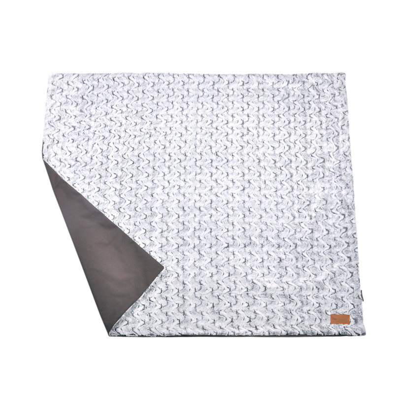 Jeté luxueux: Snuggle - Husky - couverture pour animaux de compagnie et de chien, 54 x 47 po, résistant à l'eau, en fausse fourrure / toile double face, coussin de détente lavable à la machine