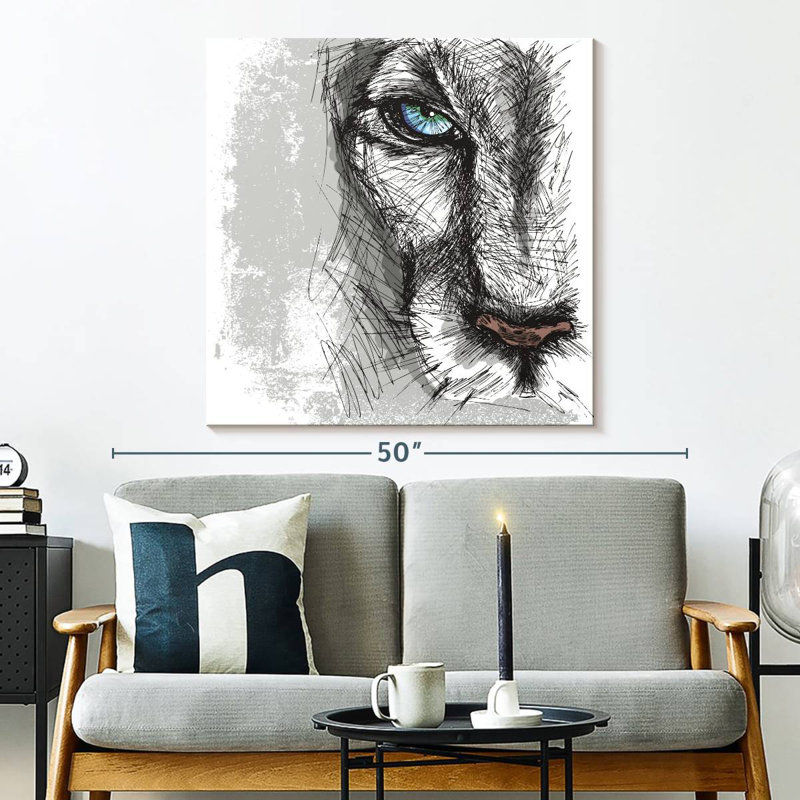 Visage de lion