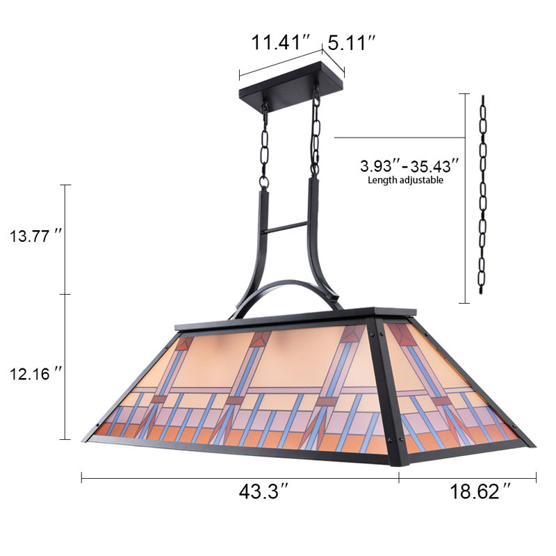 Ayeleen 3 - Light Multi-color Pool Table Lights Pendant