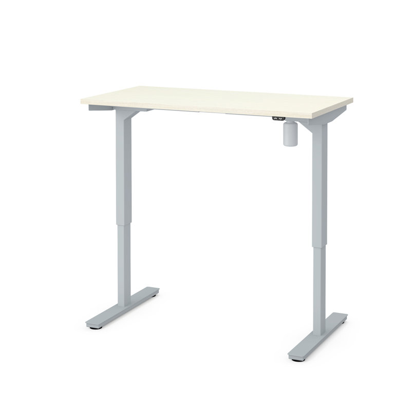 Bureau debout à hauteur ajustable Zoie, Gris écorce / gris, H 42 po x l 47,6 po x P 23,8 po