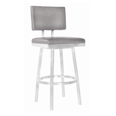 Tabouret de bar à hauteur de comptoir ou de bar pivotant avec repose-pieds Nakagawa