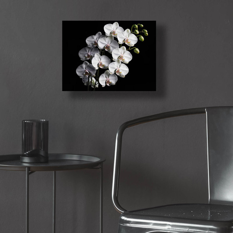  «Orchid Flowers 1» par Rey Klimt, art mural en verre acrylique, 16 po x 12 po, H 12 po x l 16 po