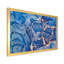 Art liquide bleu avec veines dorées I - peinture sur toile-67386916-67386917
