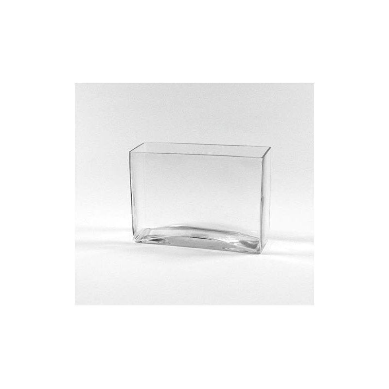Handmade Glass Table Vase, 7" H x 10" W x 3" D