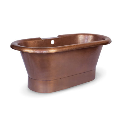 Thales 5' Copper Freestanding Bathtub with Overflow
