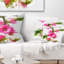 Coussin floral fleur avec tige et feuilles lombaires