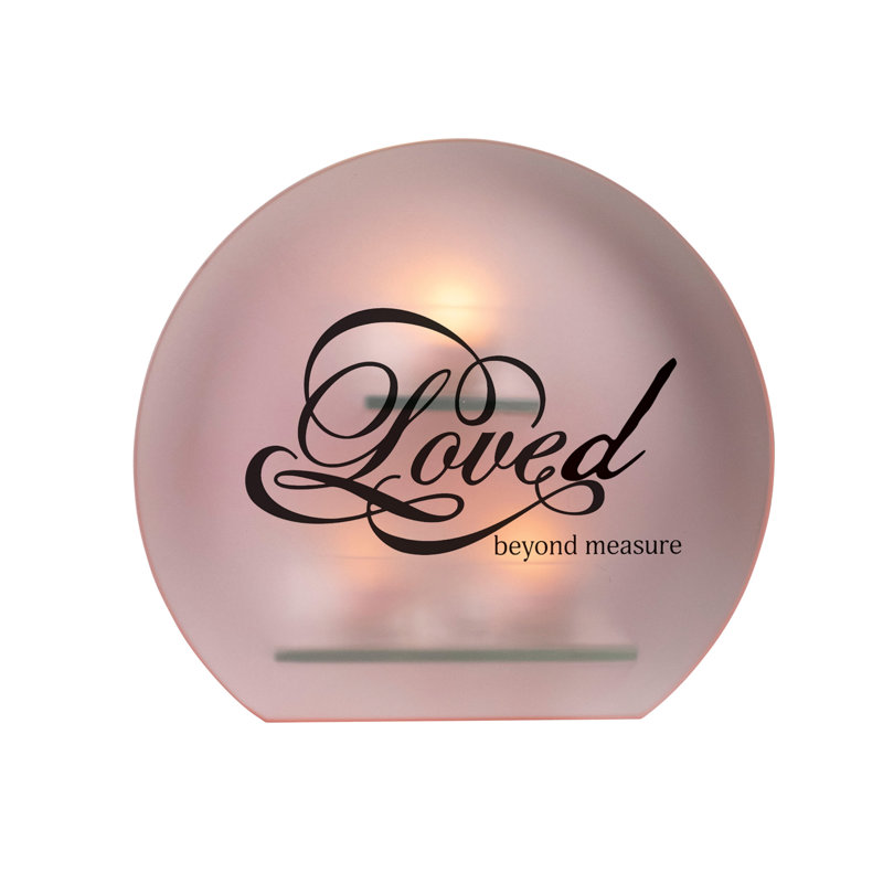 7" Glass Tabletop Tealight Holder with Candle Included