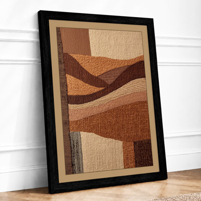 Warm Geometry Abstract - Framed Print