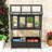 Garden Mini Greenhouse with Movable Wheels, Openable Roof and Storage Box-114494577