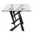 Gerelene Glass Top Metal Base Dining Table