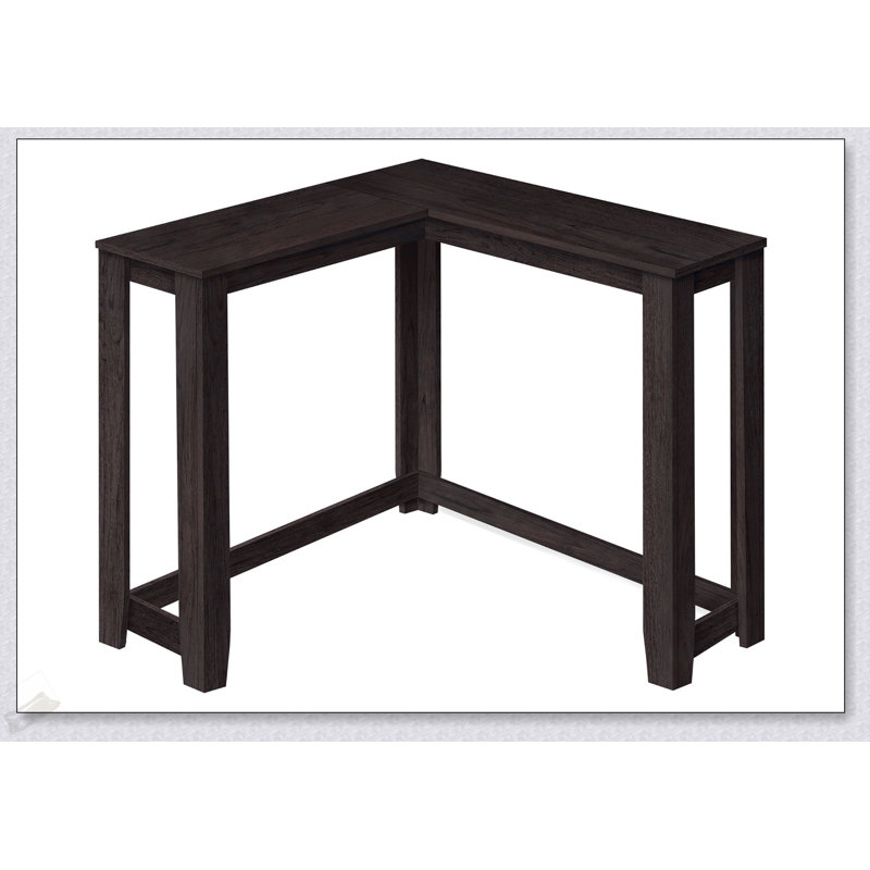Console d'angle étroite pour le hall d'entrée, design contemporain avec finition brune stratifiée durable, Espresso