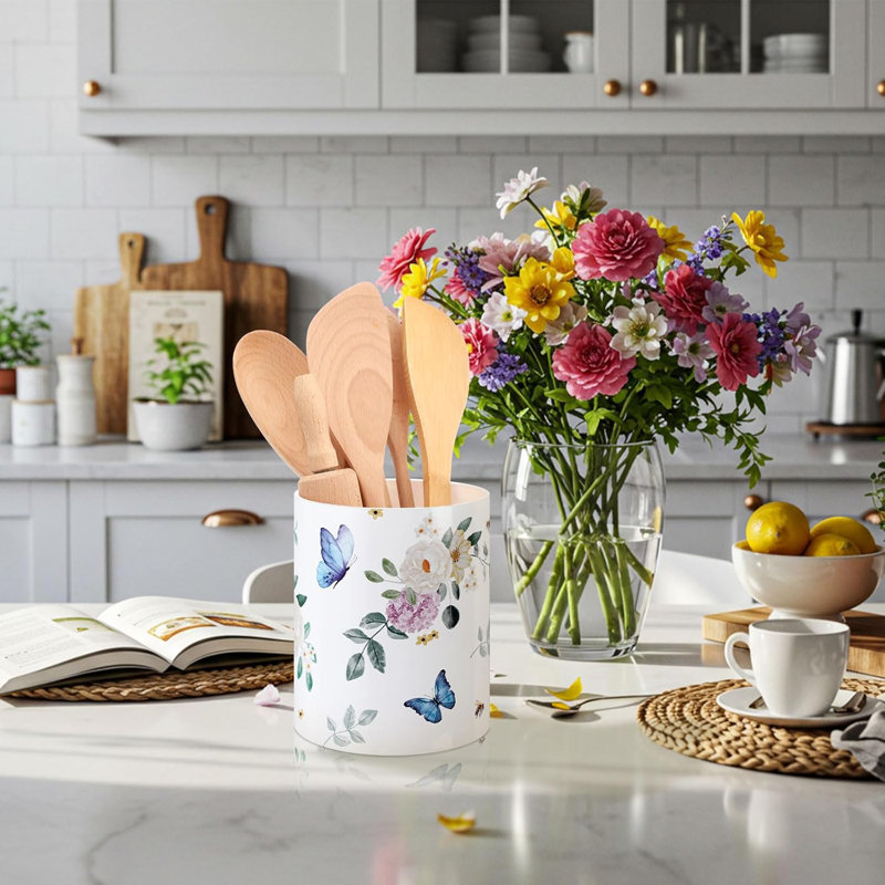 Ceramic Marble Kitchen Utensil Rack