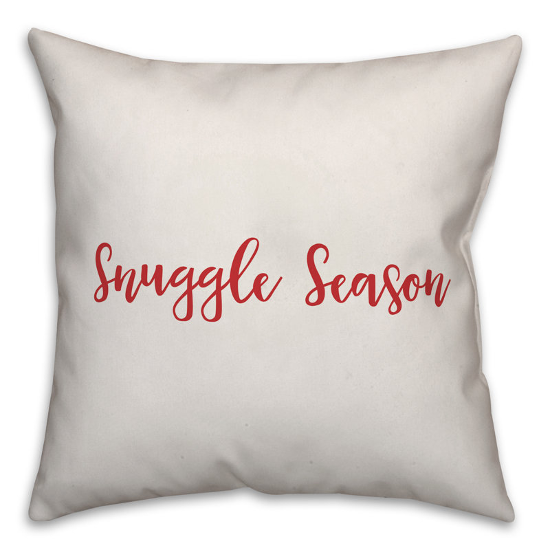 Throw Pillow, White/Red, Pillow Cover