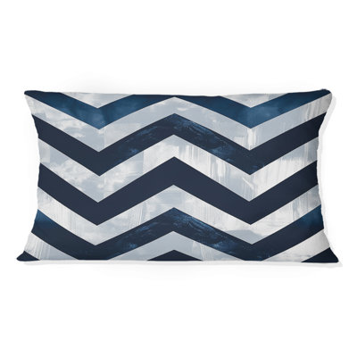 Coussin lombaire transitionnel Blue Chevron Glam II