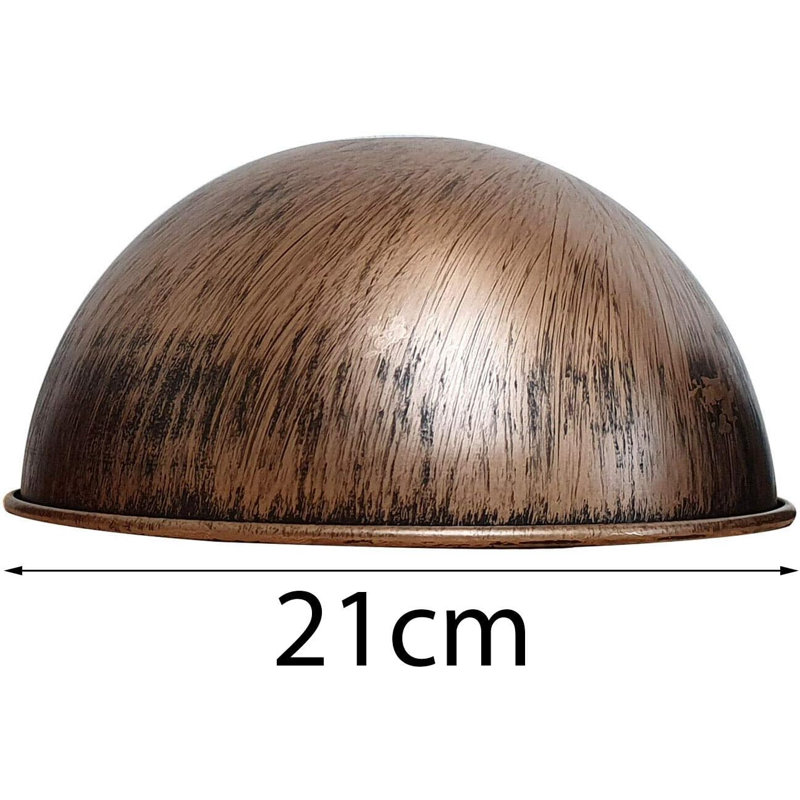 3 - Light Dome Pendant, Brushed Copper