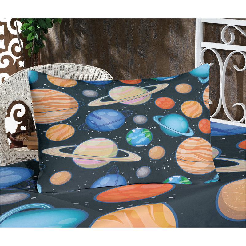 Multicolore drap-housse et coussin décoratif Ambesonne Galaxy, Ensemble de draps pour très grand lit californien
