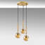 Arona 3 - Light Black/Gold Cluster Pendant