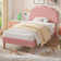 Twin Size Bed Frames With Cimahi Adjustable Teddy Fleece Headboard, Upholstered Platform Bed W/Slats Support