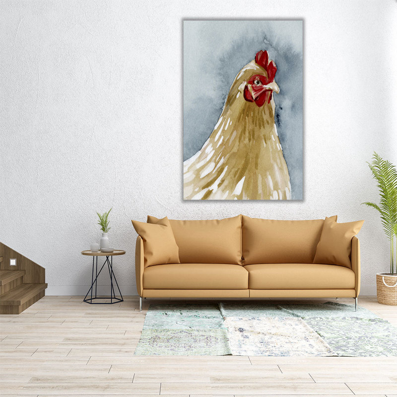 «Chicken Portrait II», reproduction d'art sur toile, H 60 po x l 40 po